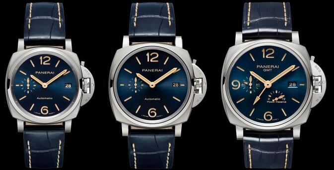 Three New Panerai Luminor Due Replica Watches With Blue Dials