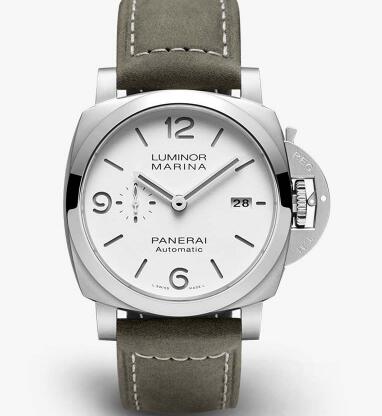 The oversized hour markers are striking on the white dial.