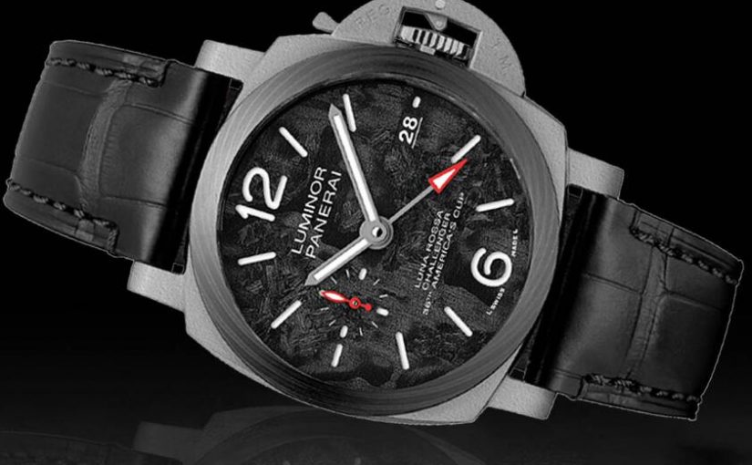 Swiss Fake Panerai Submersible Luna Rossa GMT Watches With Black ScafotechTM Dials