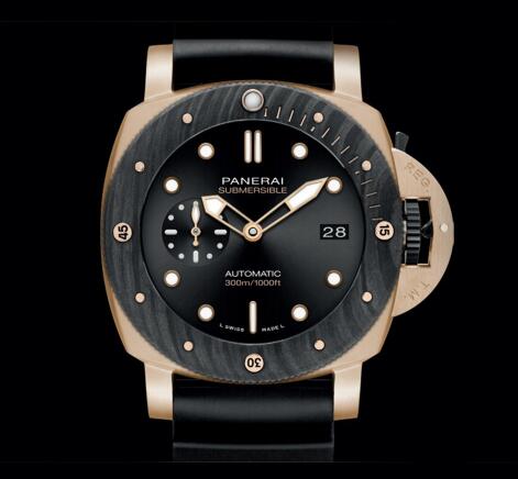 Waterproof Panerai Submersible Replica Watches With Black Sunray Dials