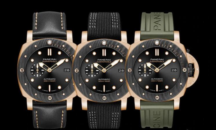 Luxury Online Fake Panerai Submersible Goldtech™ OroCarbo PAM01070 Watches For Sale